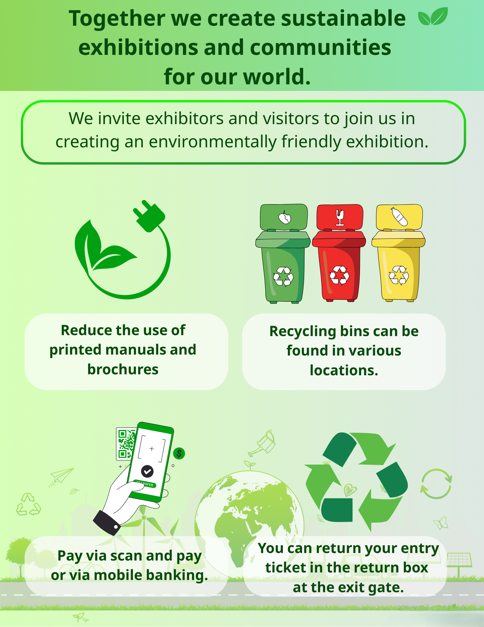 ร่วมกันสร้างงานแสดง และชุมชนที่ยั่งยืนเพื่อโลกของเรา en